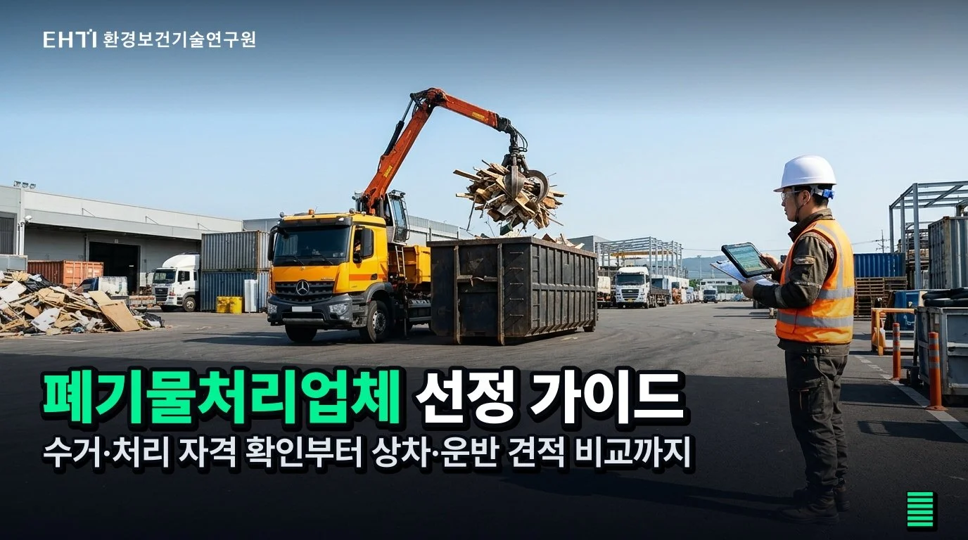 폐기물처리업체 의뢰 절차와 기관 선택 기준: 배출 유형별 실무 가이드